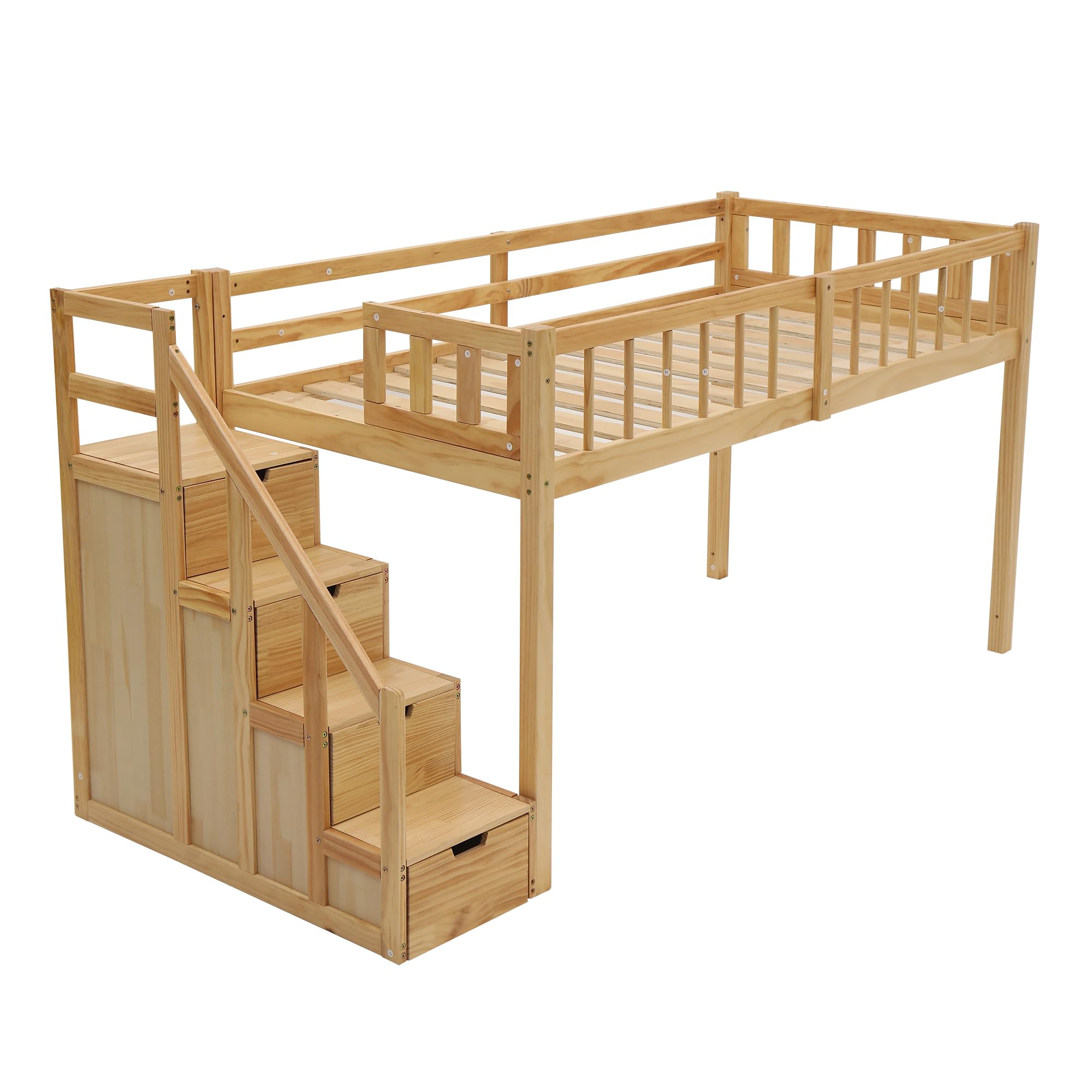 Amazon.co.jp: ロフトベッド 木製 ベッド ロフト システムベッド 97cm