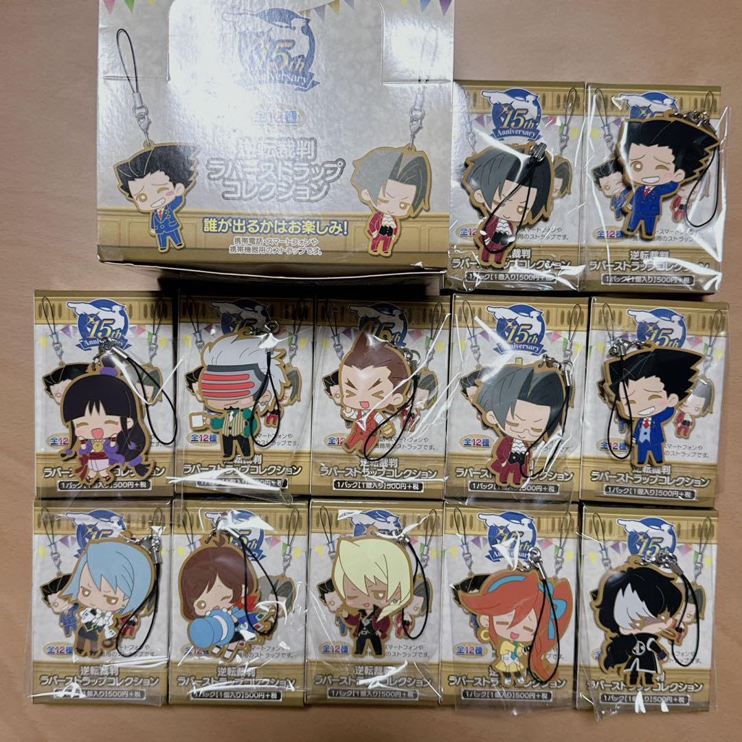 逆転裁判 原作版 15周年 ラバーストラップ 24個セット 逆転裁判