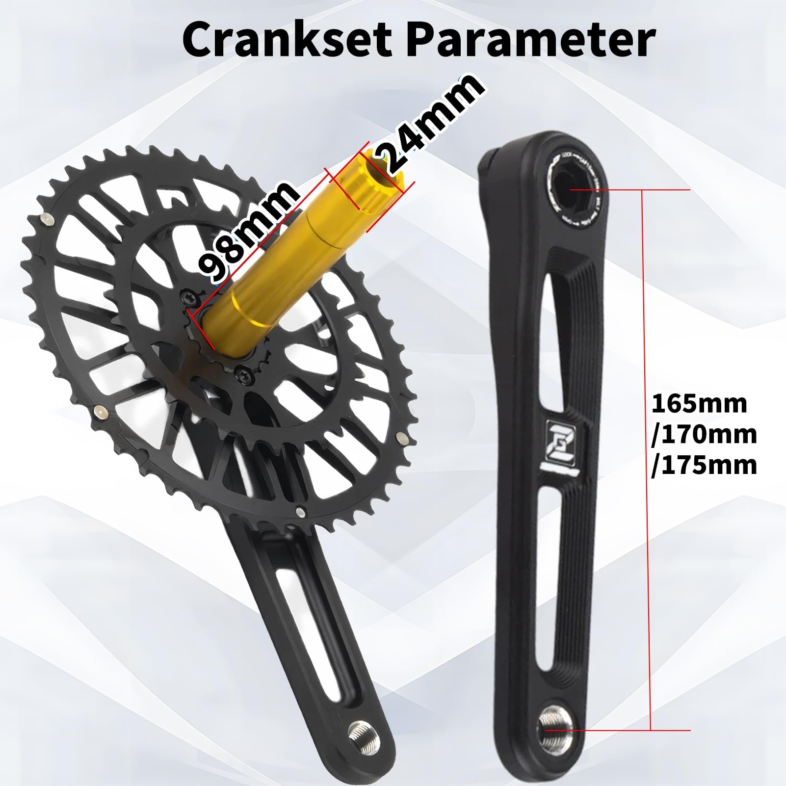 Amazon.co.jp: 46-30T/48-32T ロードバイク用クランクセット 165/170