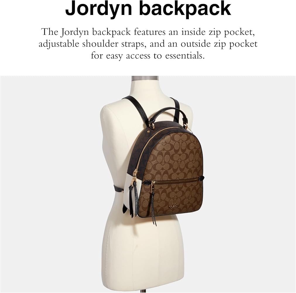 Amazon.com: COACH Jordyn Backpack, Khaki Multi : Clothing, Shoes