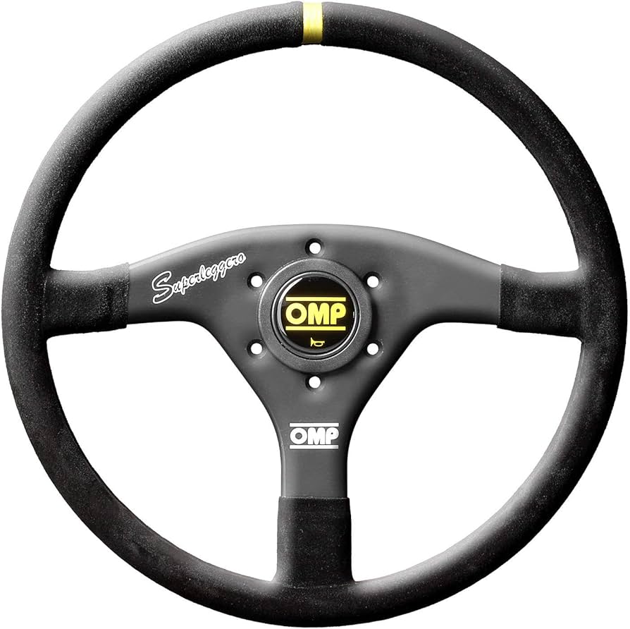 OMP ステアリング 黒 レザー