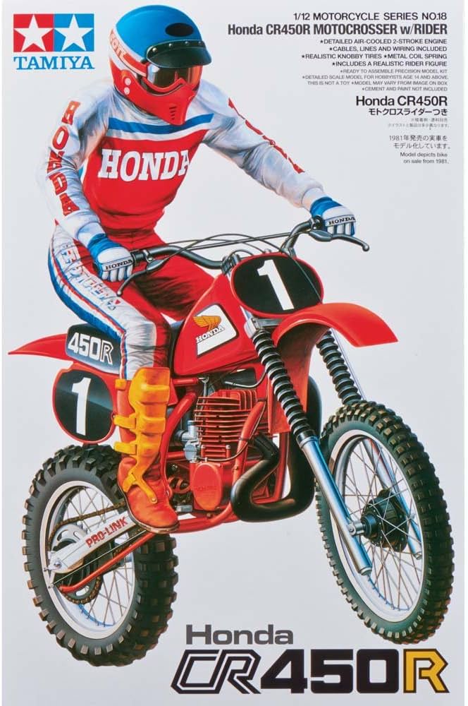 Amazon.com: Tamiya 1/12 Motorcycle Series No.18 Honda CR450R