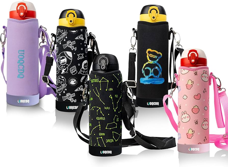 Amazon｜UOQCDQ 水筒カバー 水筒カバー ショルダーのみ 400ml~600ml用