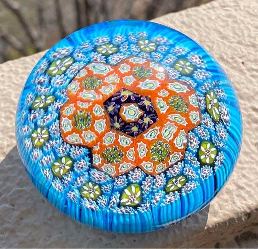 ムラノ Murano Glass ミルフィオリ ペーパーウエイト MURANO