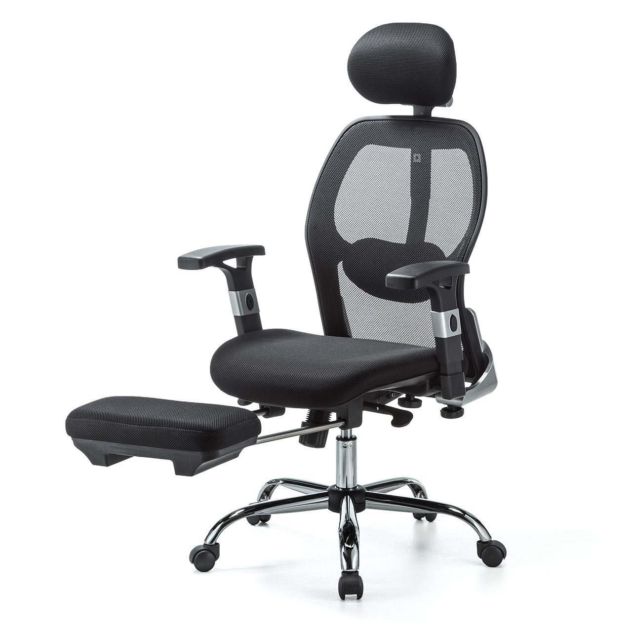 Amazon.co.jp: サンワダイレクト オフィスチェア オットマン付き