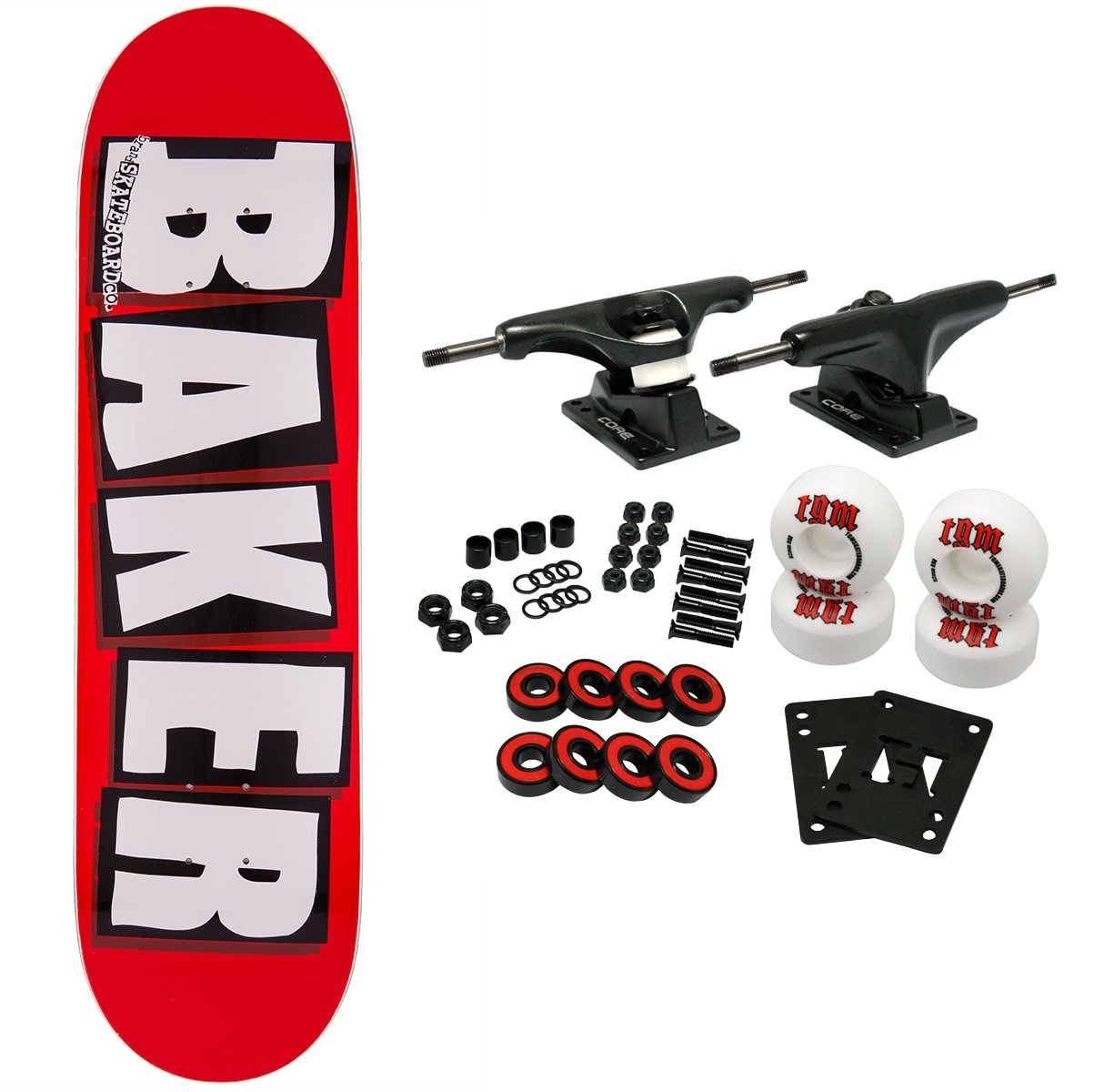 BAKER スケートボード コンプリート Baker Brand Logo Red 8.0