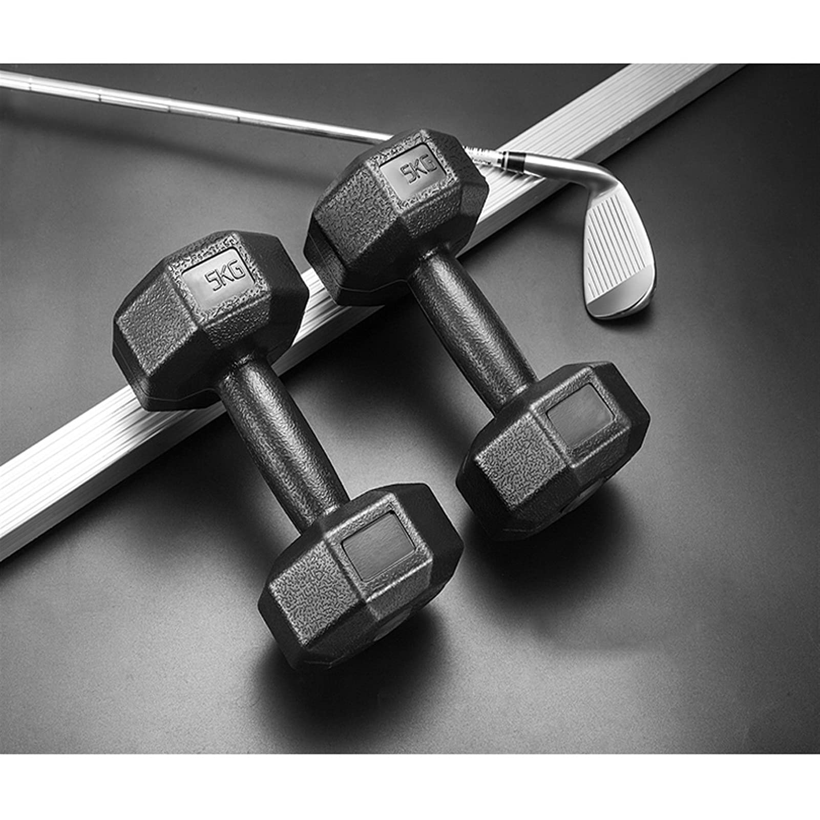 Amazon.co.jp: 鉄アレイ 5kg x 2,7.5kg x 2,10kg x 2固定重量ダンベル