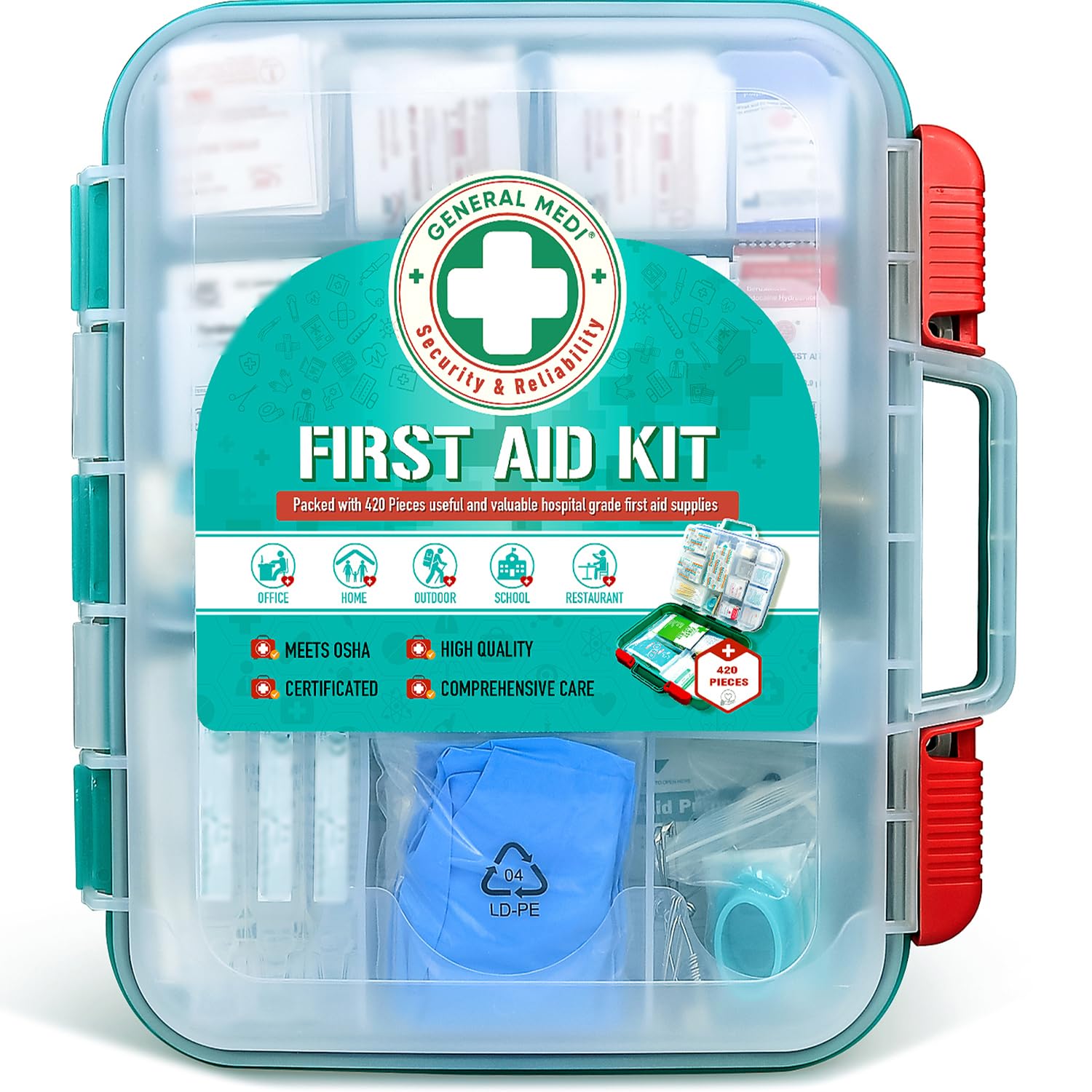 Amazon.com: General Medi 420 Pieces Professional First Aid Kit