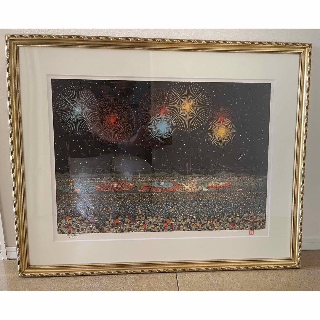 山下清 長岡の花火 C×II /CCC 112/300 リトグラフ 【公式通販】