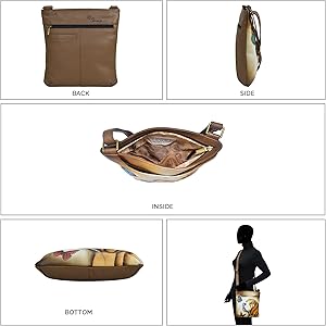 Anna by Anuschka Women's Hand Painted Genuine Leather Medium