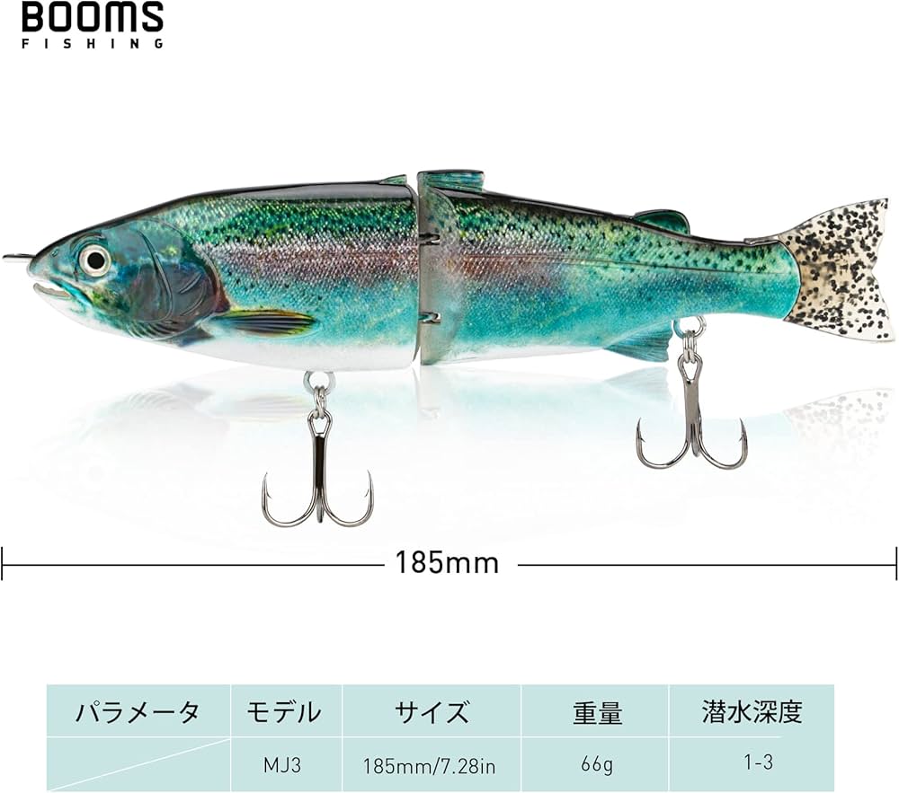 Amazon.co.jp: Booms Fishing MJ3 ルアー バス釣り ビッグベイト 18.6