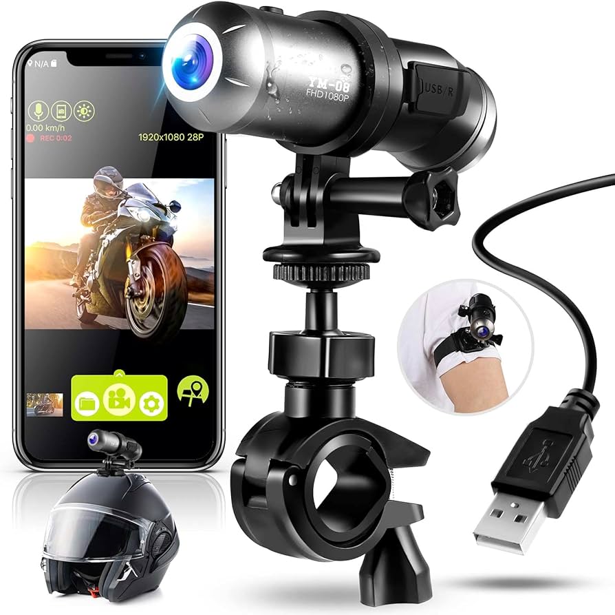 Amazon.co.jp: YM08 バイクドライブレコーダー 前後同時録画