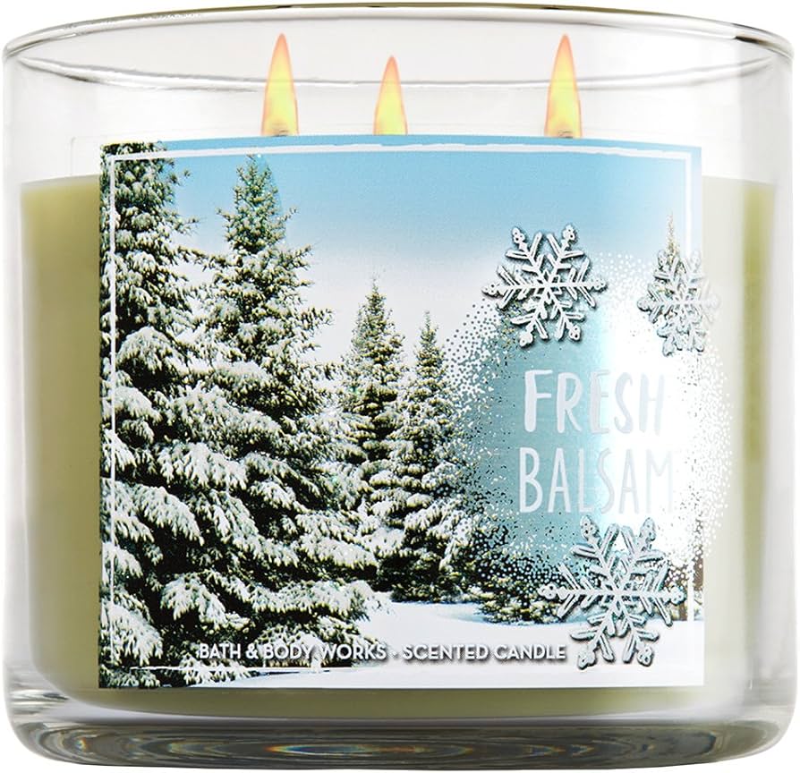 Amazon.com: Bath & Body Works, 3-Wick Candle, Fresh Balsam : Home