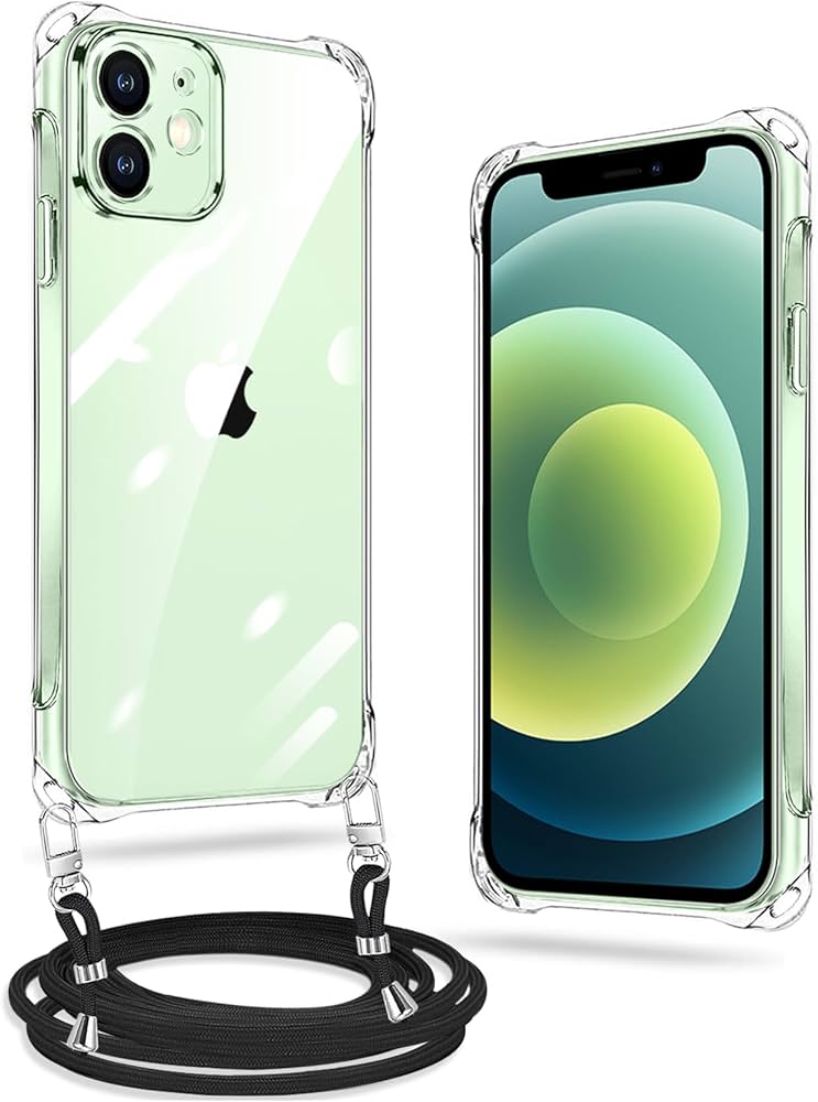 Amazon.co.jp: xiusiteli iPhone 12 ケース クリア ネック ショルダー