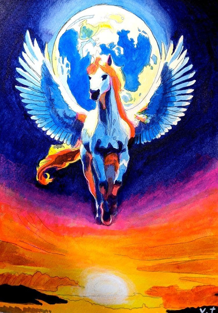 k*☆様 『月を眺めて』アクリル画 SM 風景画 絵画 k*☆様 『月を眺めて