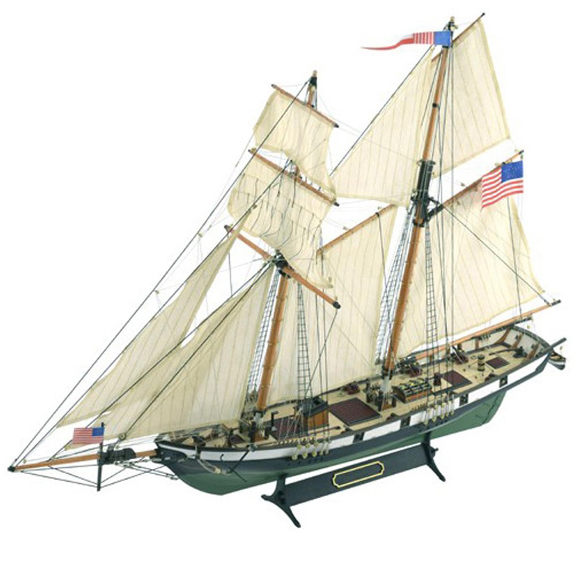 Amazon | 木製帆船模型キット 甲板に8 門の大砲を備えた19 世紀の