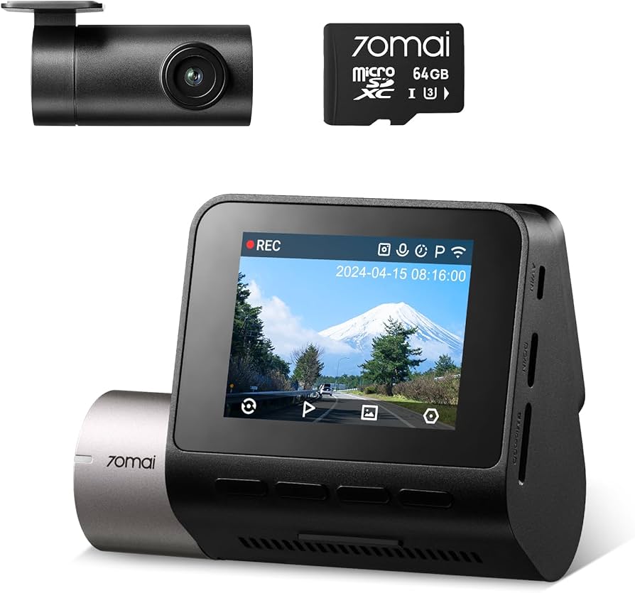 Amazon.co.jp: 【前後2カメラ+64GB SDカード付属】 70mai Dash Cam
