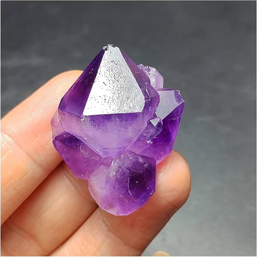 Amazon.co.jp: アメジスト原石 5 個花の形天然不規則な六角形の鉱物