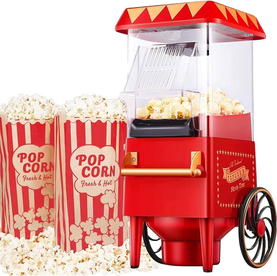 Amazon.co.jp: Dremdo レトロカーニバルポップコーンマシン-赤色1200 W