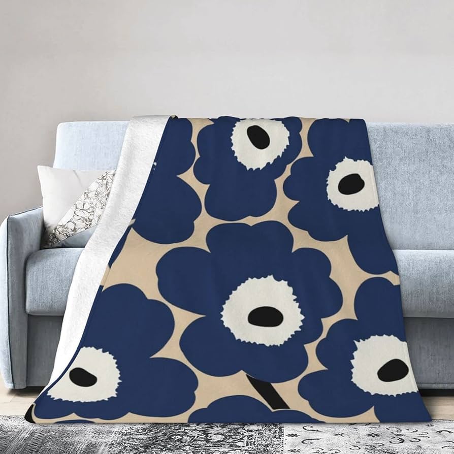 Amazon｜毛布 シングル マリメッコ 花柄 ブランケット 200cm*150cm