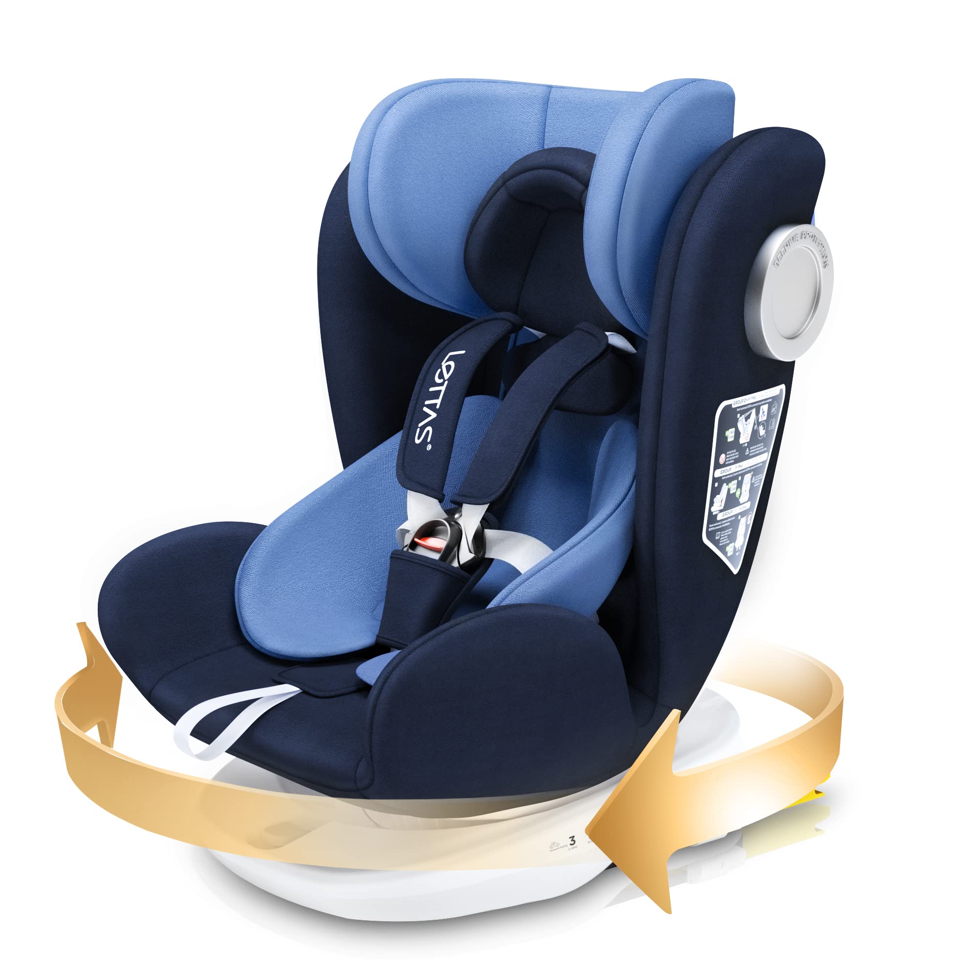 Amazon | LETTAS チャイルドシート 360° 回転式 0か月~12歳頃(0-36kg