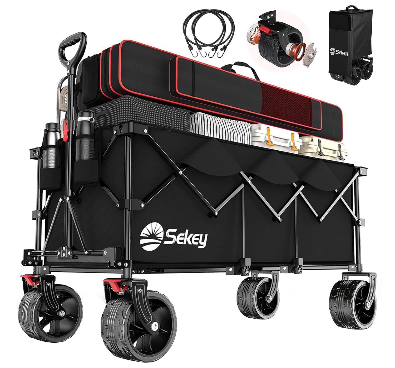 Amazon.co.jp: Sekey キャリーワゴン 特大容量300L 高耐荷重200kg 【荷