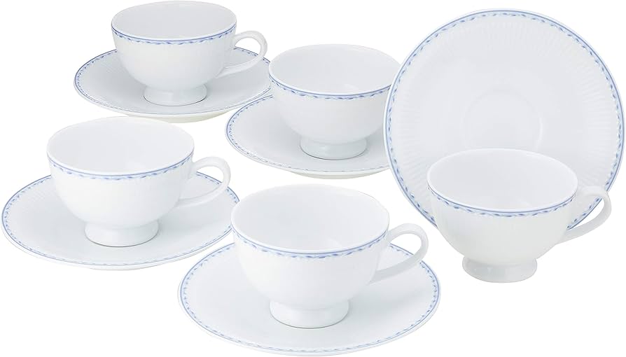 Amazon.co.jp: NARUMI(ナルミ) カップ ソーサー セット ブルーボーダー