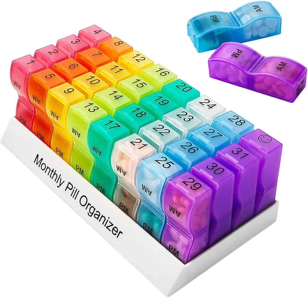 Amazon.co.jp: ピルケース 31日 1ヶ月 薬ケース 飲み忘れ防止 ピル