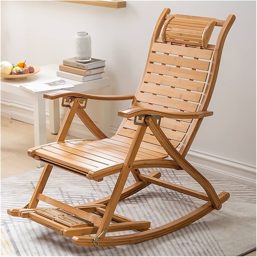 Amazon｜ロッキングチェア 折りたたみ リクライニングチェア 5段階調節