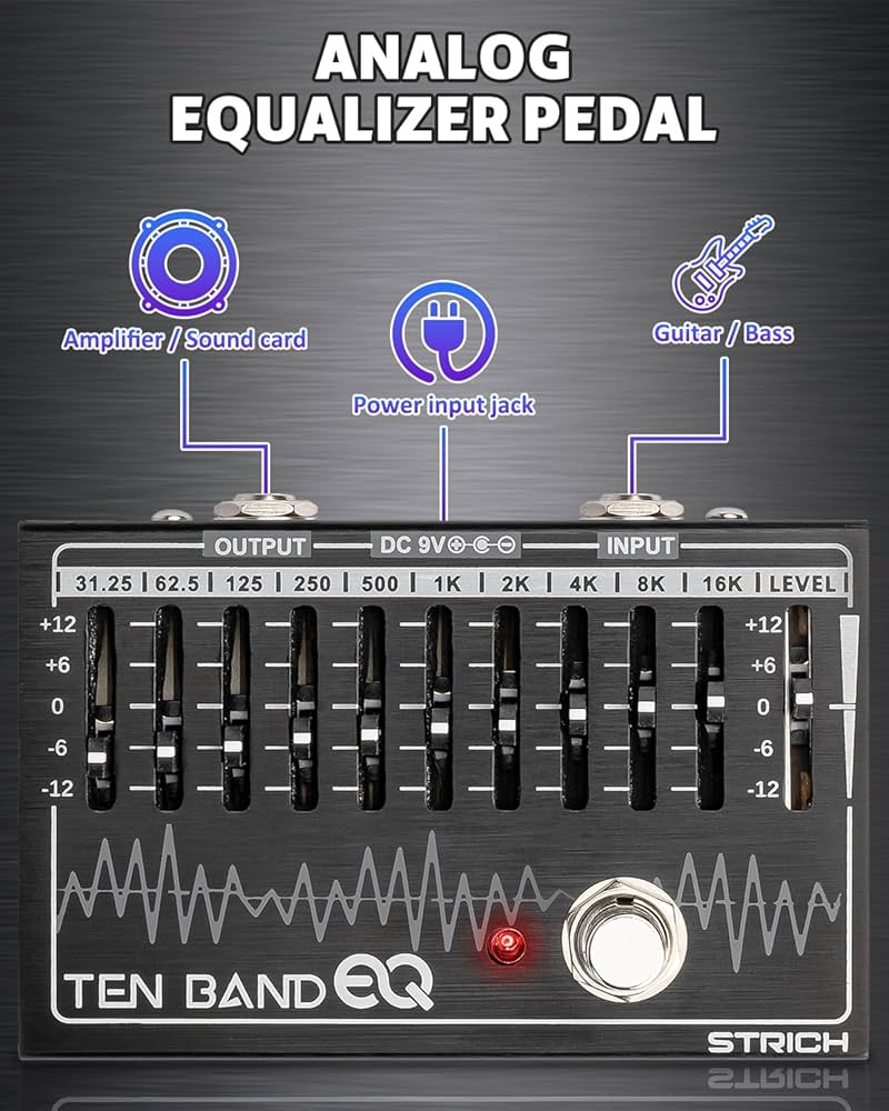 Amazon | STRICH EQイコライザー エフェクター 10バンド イコライザー