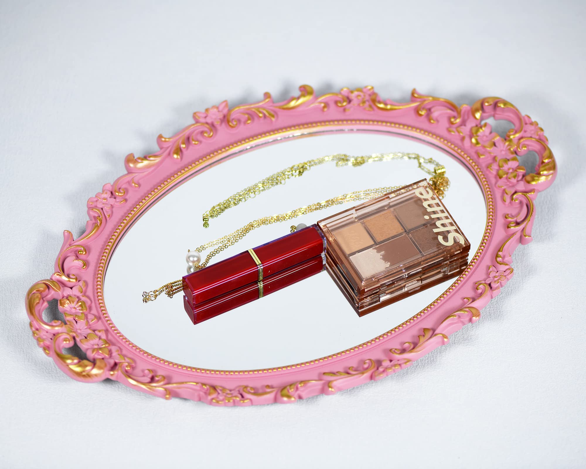 Amazon.co.jp: 2パック - ヴィンテージ装飾ピンクフレームミラー