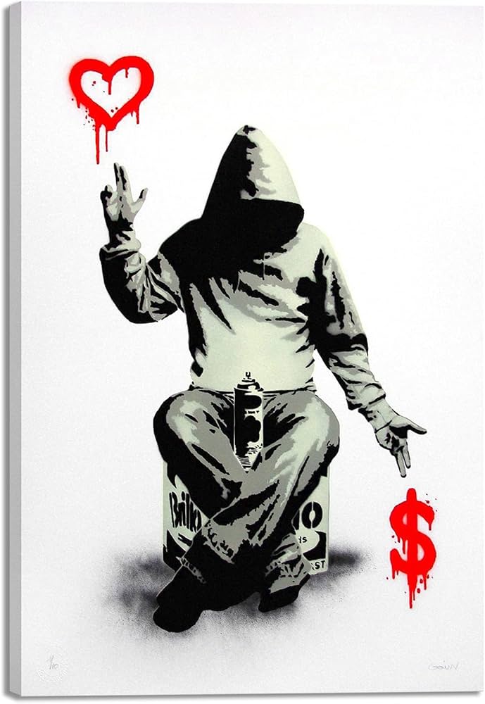 Amazon.co.jp: Banksy Banksy Love And Money Poster Art Panel