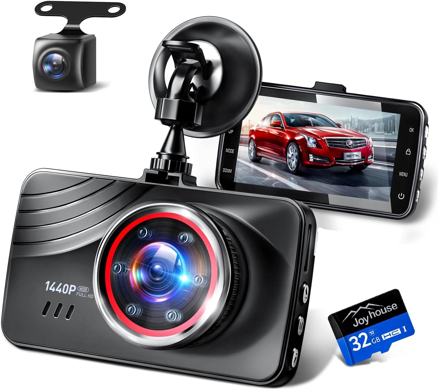 ドライブレコーダー 前後カメラ前後170°・AppシュアーWiFi接続 4K