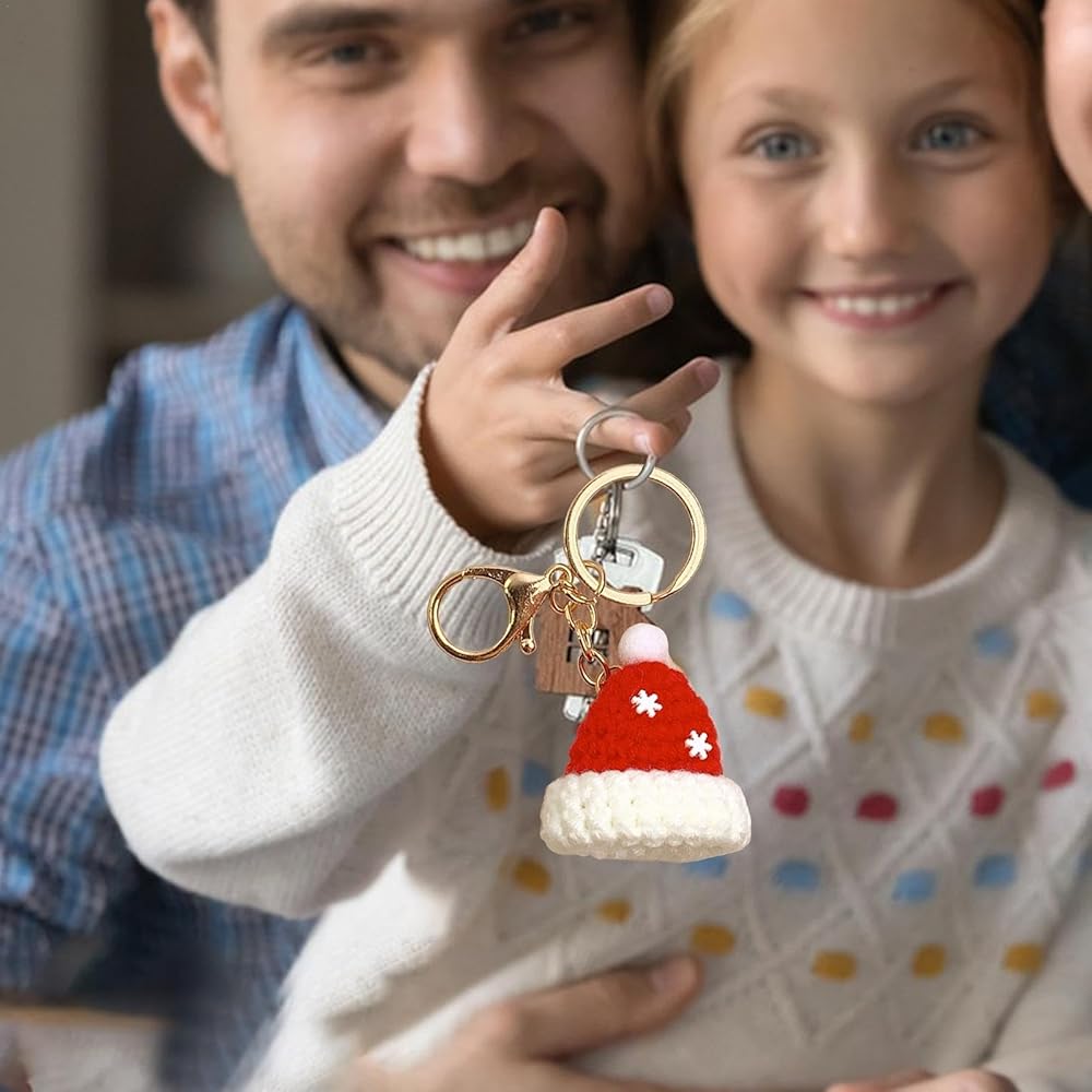 Amazon.co.jp: かぎ針編みのクリスマス キーチェーン、編み物キー