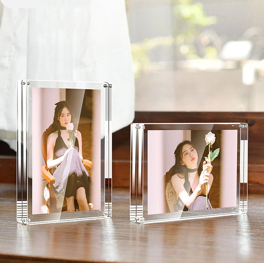 Amazon.co.jp: アクリルフォトフレーム 2L判 写真立て マグネット式