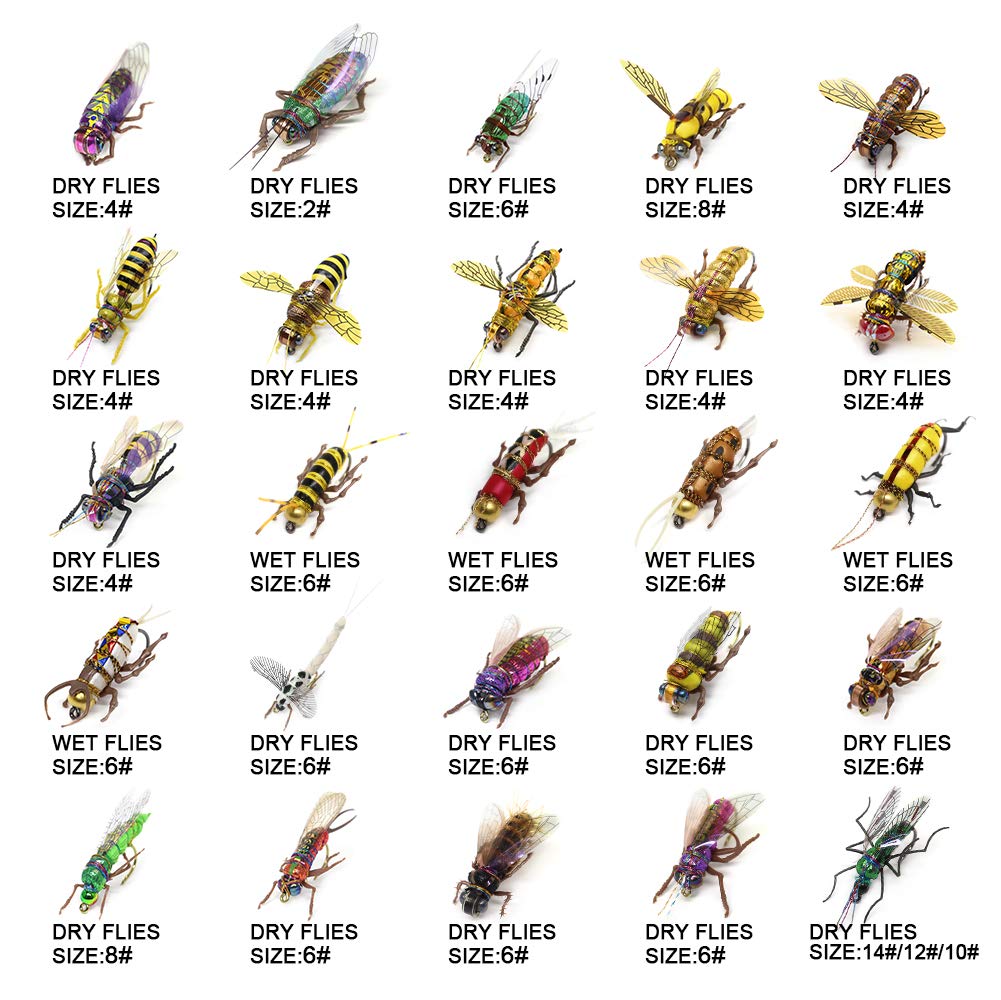 Amazon.co.jp: YZD トラウトフライフィッシングフライコレクション