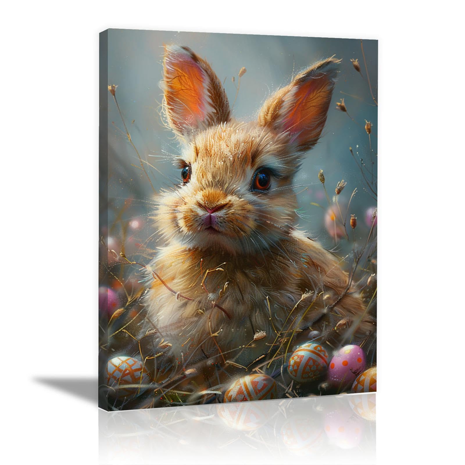 Amazon.co.jp: JOSUE うさぎ 絵画 キャンバス ビンテージ動物