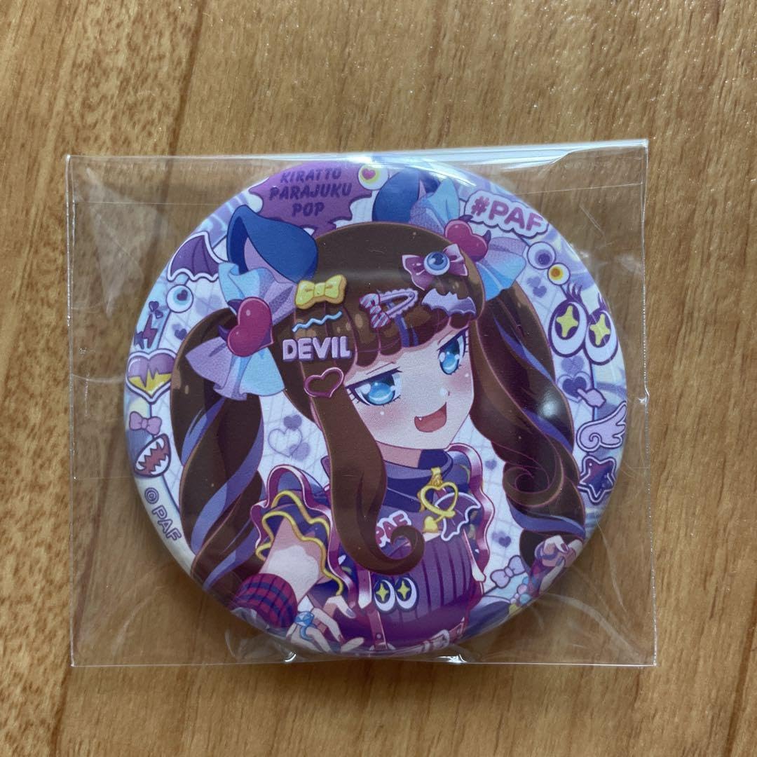 プリパラ 黒須あろま プリティーオールフレンズ 缶バッジ 白黒ドレス