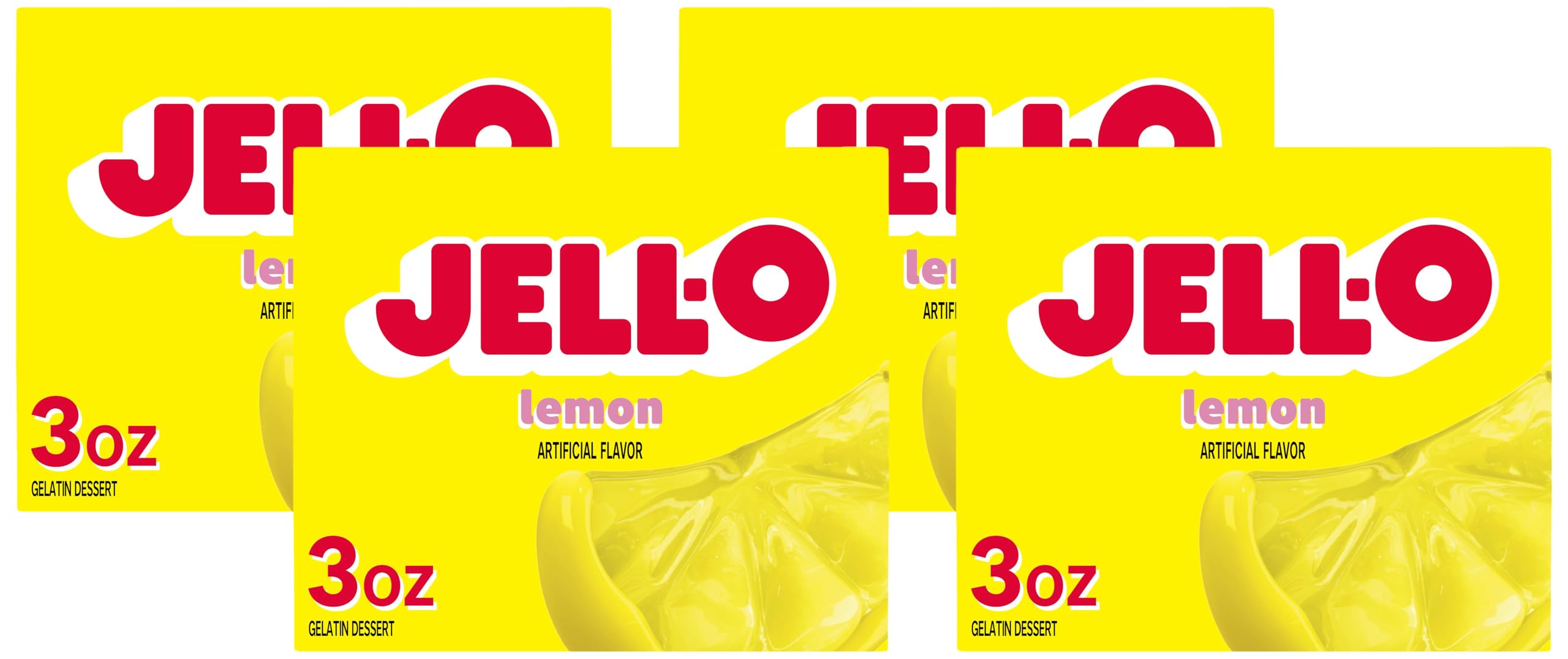 Amazon.com: Jell-O Lemon Gelatin Dessert Mix, 3 oz Box (Pack of 4)