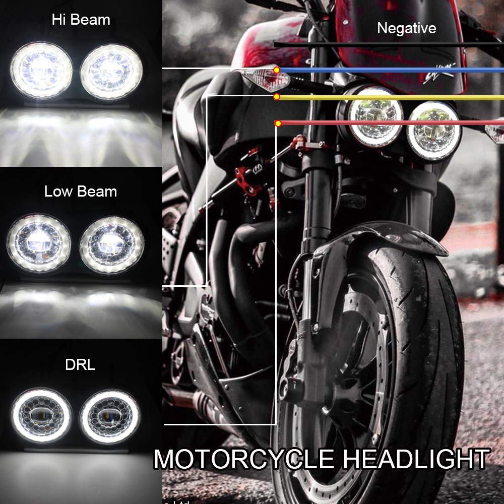 Amazon | KUQIQI Buell XB LEDヘッドライト オートバイプロジェクター