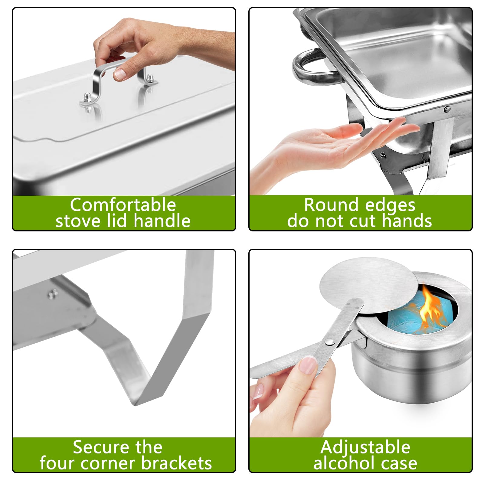 Amazon.co.jp: PRIJESSE シルバー ビュッフェ用皿 8クォート 4パック