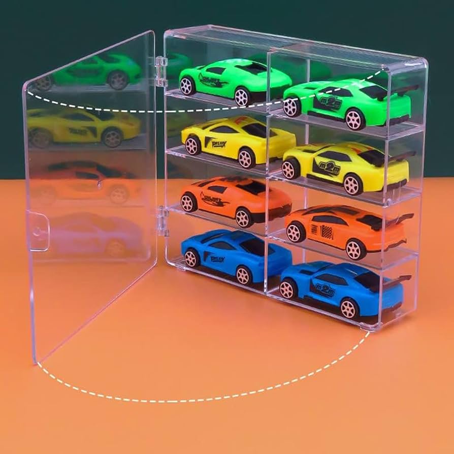 Amazon.co.jp: ミニカー 32台 1/64収納 4×8マス 片付け 収納 ミニカー