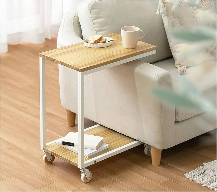 Amazon.co.jp: サイドテーブル キャスター付き コの字型ベッド サイド