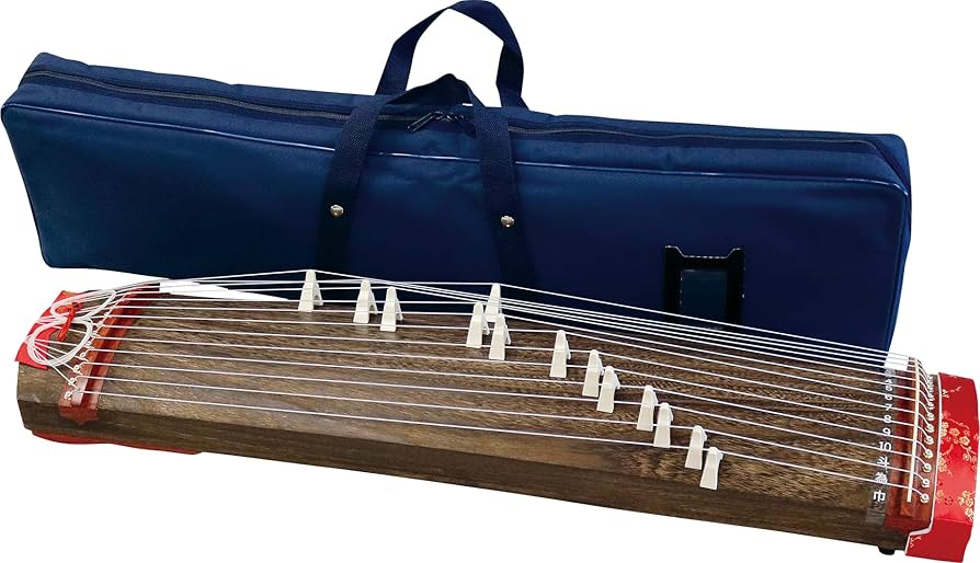 Amazon.co.jp: ゼンオン 文化箏 羽衣 ｿﾌﾄｹｰｽ付 ZK-10 短箏 小型でも