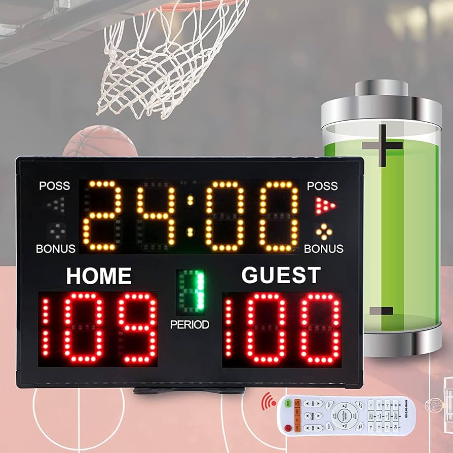 Amazon.co.jp: バスケットボールデジタルスコアボード、リモコン付き
