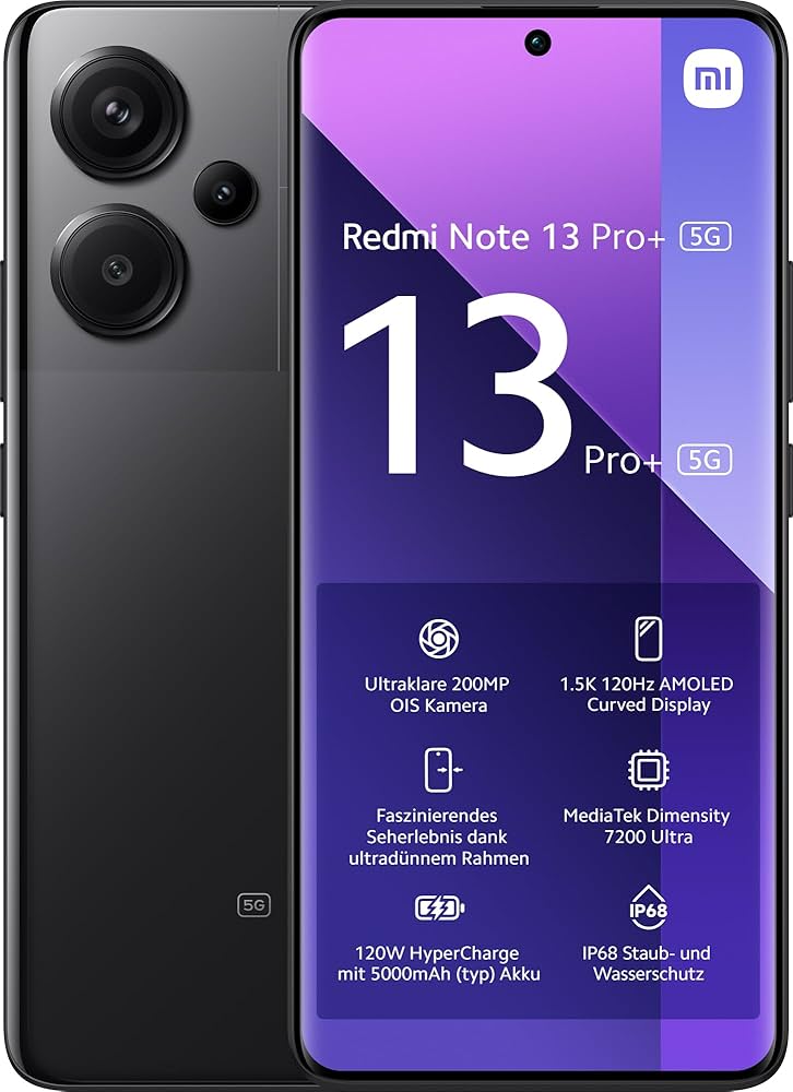 XIAOMI Redmi Note 13 Pro+ 5G Smartphone, 12+512GB, Handy ohne