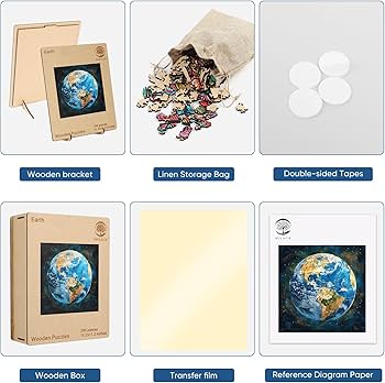 Amazon.com: MYS A·U·R Space Earth Wooden Puzzles for Adults