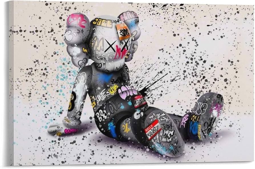 水晶絵 KAWS カウズ コンパニオン アートパネル クリスタル 立体 絵画