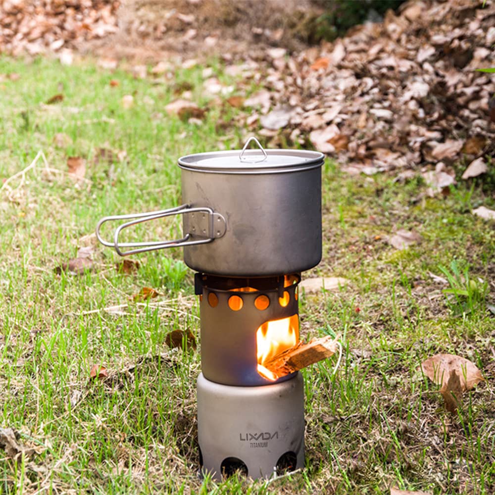 Amazon | チタン製 キャンプ ウッドストーブ 薪ストーブ 折りたたみ