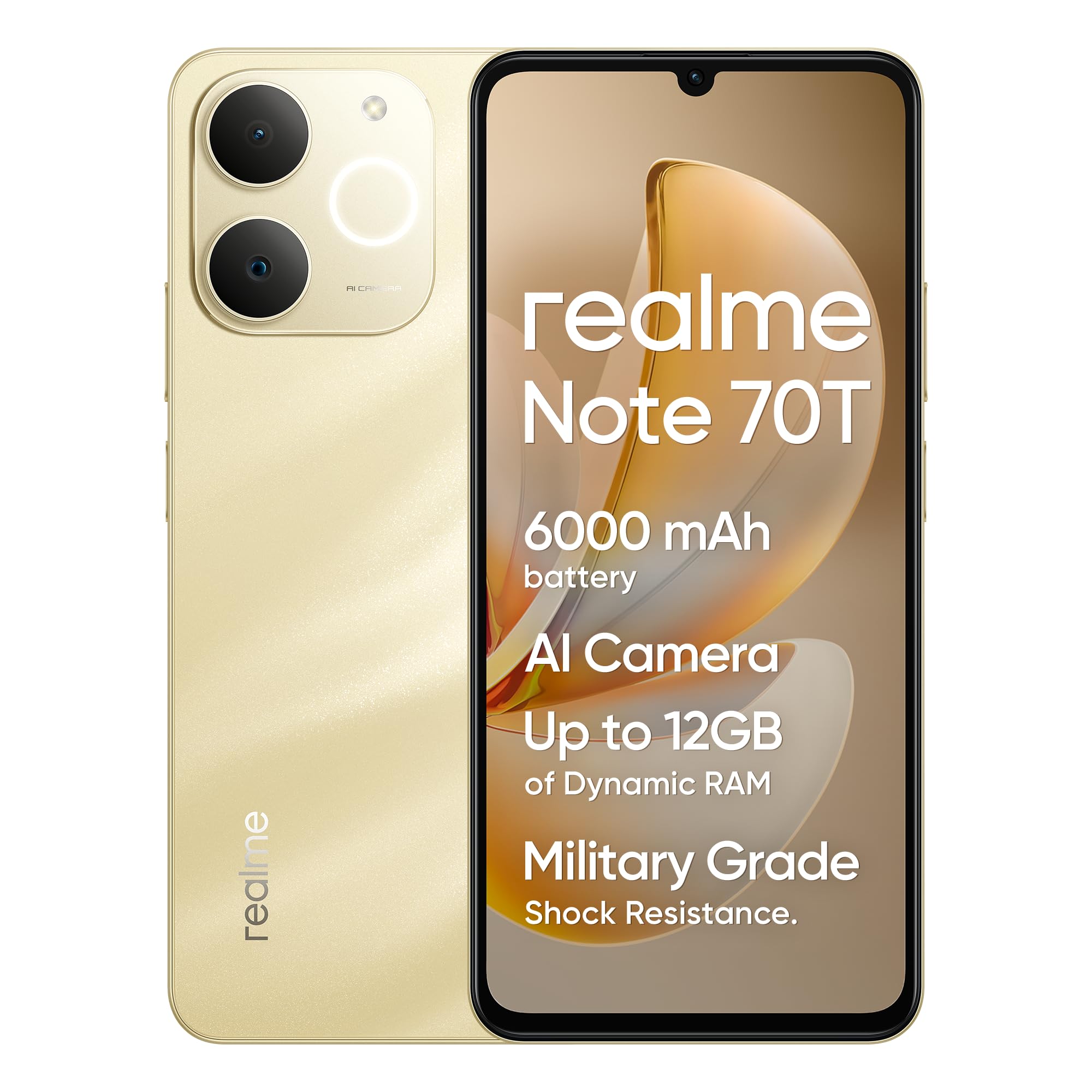 realme Note 70T 4G Smartphone, 4+64GB, 6000mAh Massive Battery